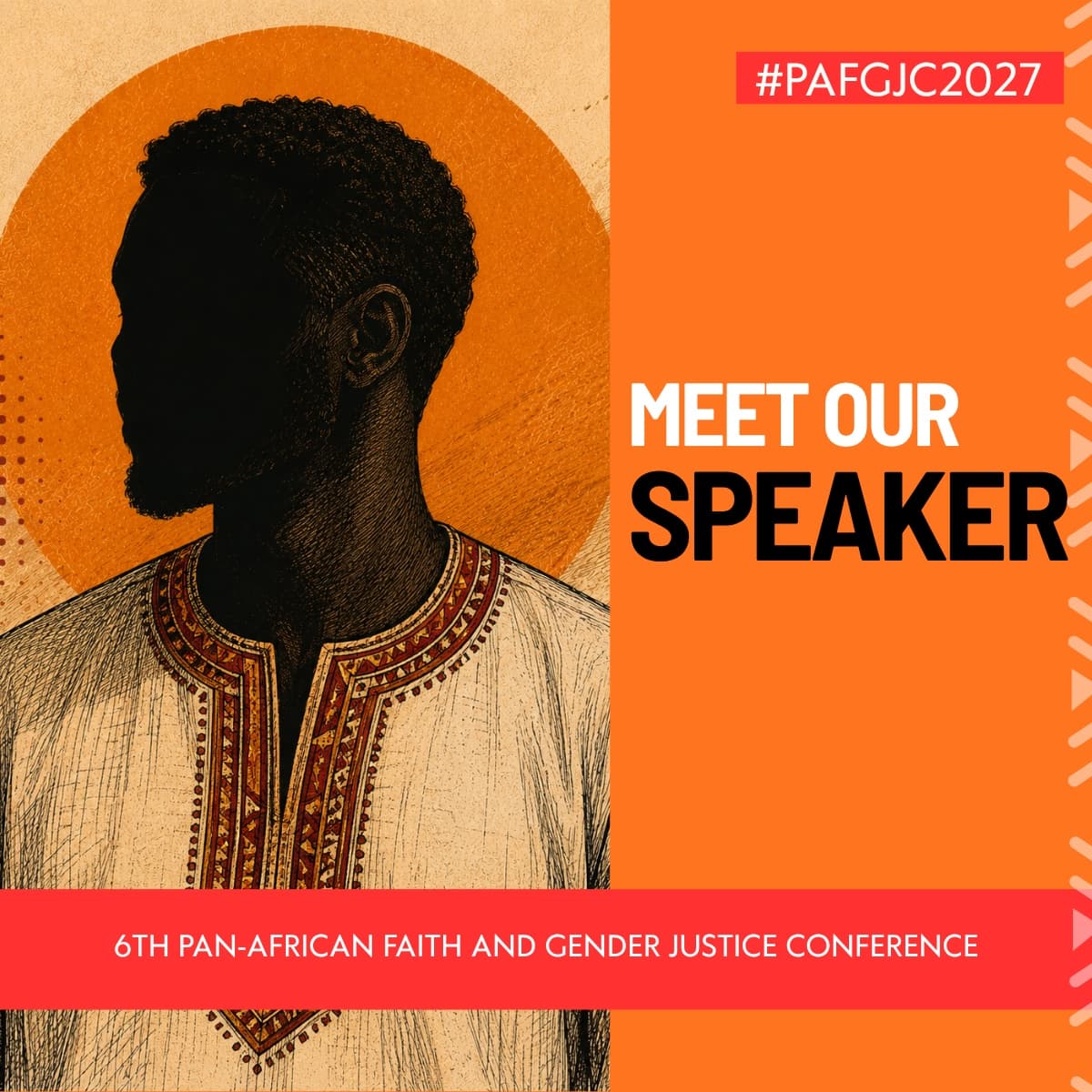 Illustrated placeholder for a male conference speaker